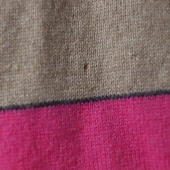 Brunello Cucinelli Cashmere Tie-Front Cardigan Pink Beige Stripe XL - Picture 13 of 16